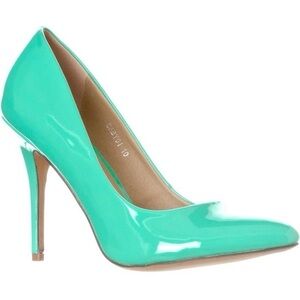 Never Worn Elegant Teal Stiletto Pointed Toe Heels, Size 8.5